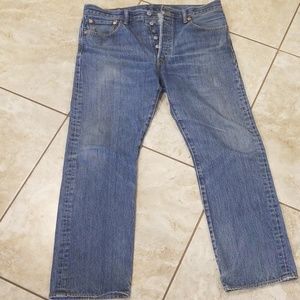 Mens button fly Levi Jean's